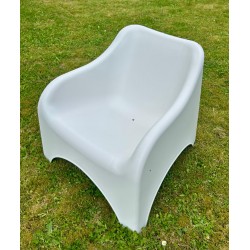 Fauteuil de jardin - plastique blanc