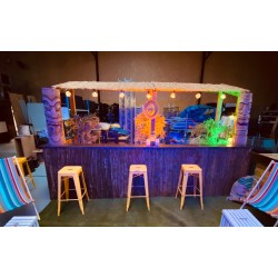 Bar paillote tiki - 4 mètres